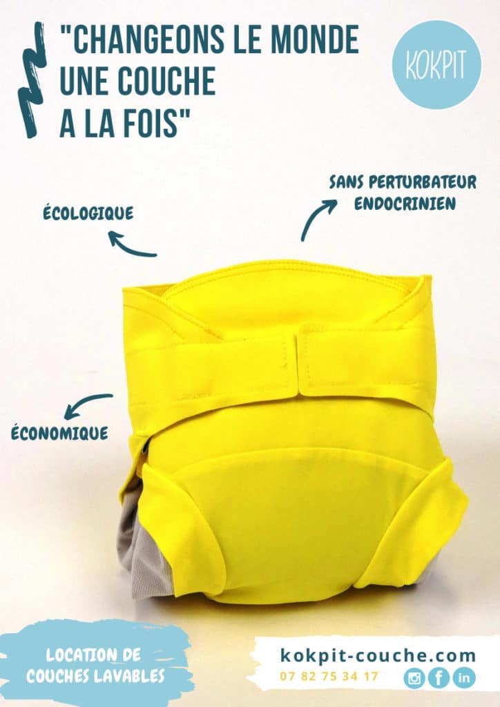 Kokpit couche lavable, solution de location de couches